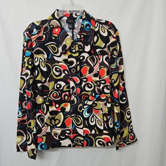 RQT Jackets & Blazers - RQT Lightweight Linen Rayon Jacket Women's Sz Large Twee Artsy Hippie Retro